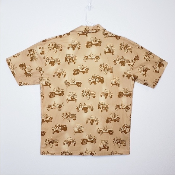 Max Boxxer Army Man Jeep Casual Button Down Short Sleeve Shirt Size Medium - Picture 2 of 6